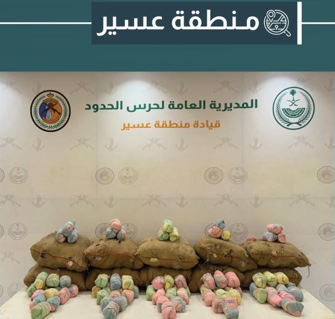 دوريات-حرس-الحدود-بمنطقتَي-عسير-وجازان-تحبطان-تهريب-262-كلجم-من-القات-والحشيش-المخدرَين