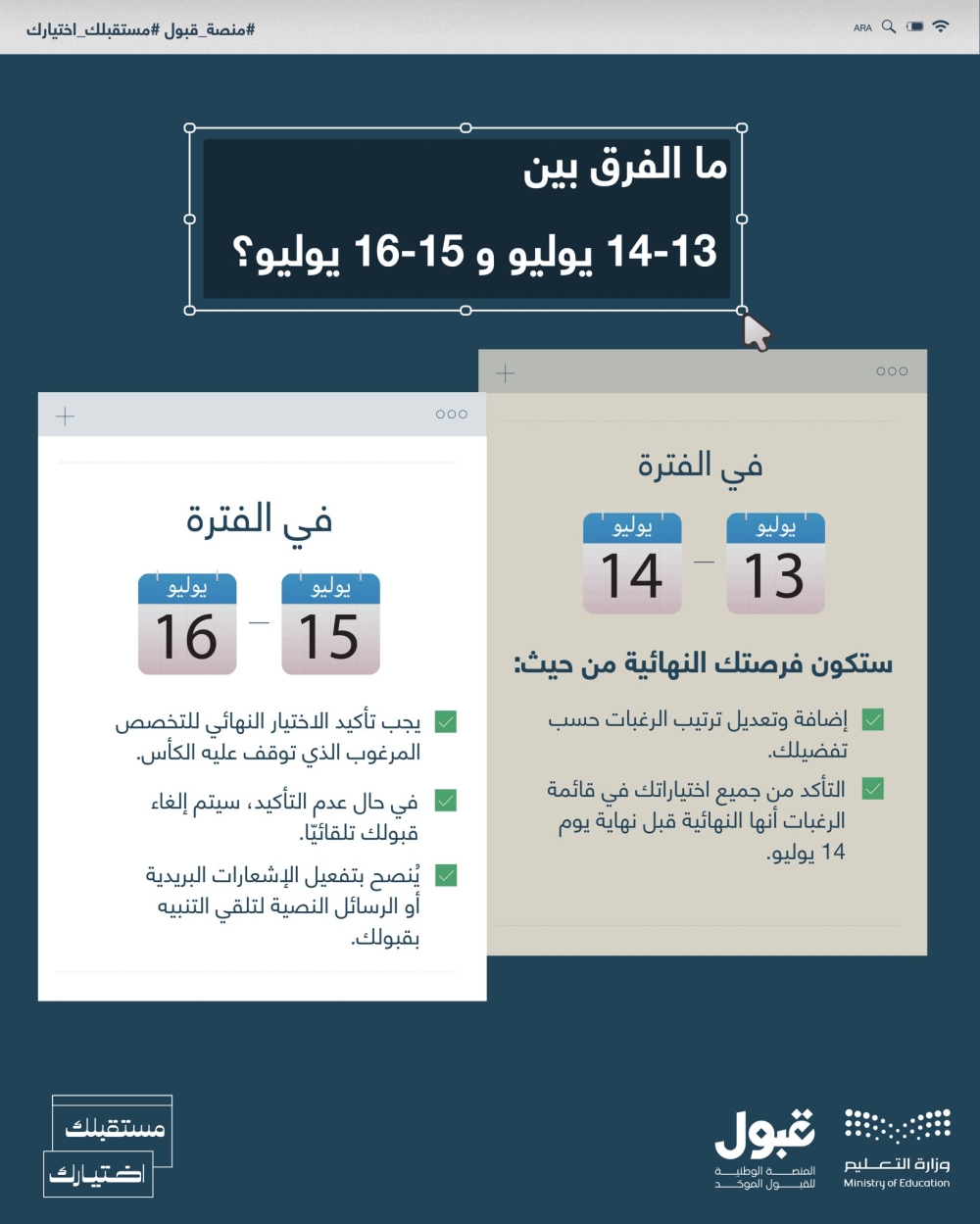 بين-الرغبات-والتخصص. مواعيد-حاسمة-لا-تغفلها-من-منصة-“قبول”