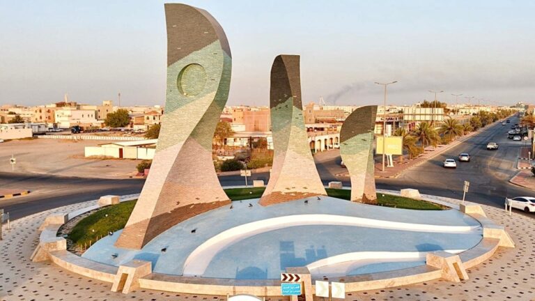 صور-|-الخفجي.-انتهاء-صيانة-وتطوير-ميدان-الأشرعة-على-طريق-الملك-فهد