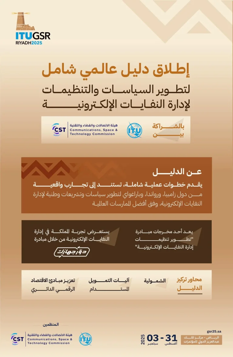 دعمًا-للجهات-الحكومية-في-الدول-النامية.-“الاتصالات-والتقنية”-تطلق-دليلًا-عالميًّا-لإدارة-النفايات-الإلكترونية