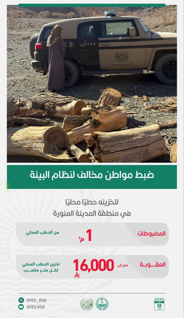 القبض-على-مواطنَين-مخالفَين-للأنظمة-البيئية-بمنطقة-المدينة-المنورة-ومحمية-الملك-عبدالعزيز-الملكية