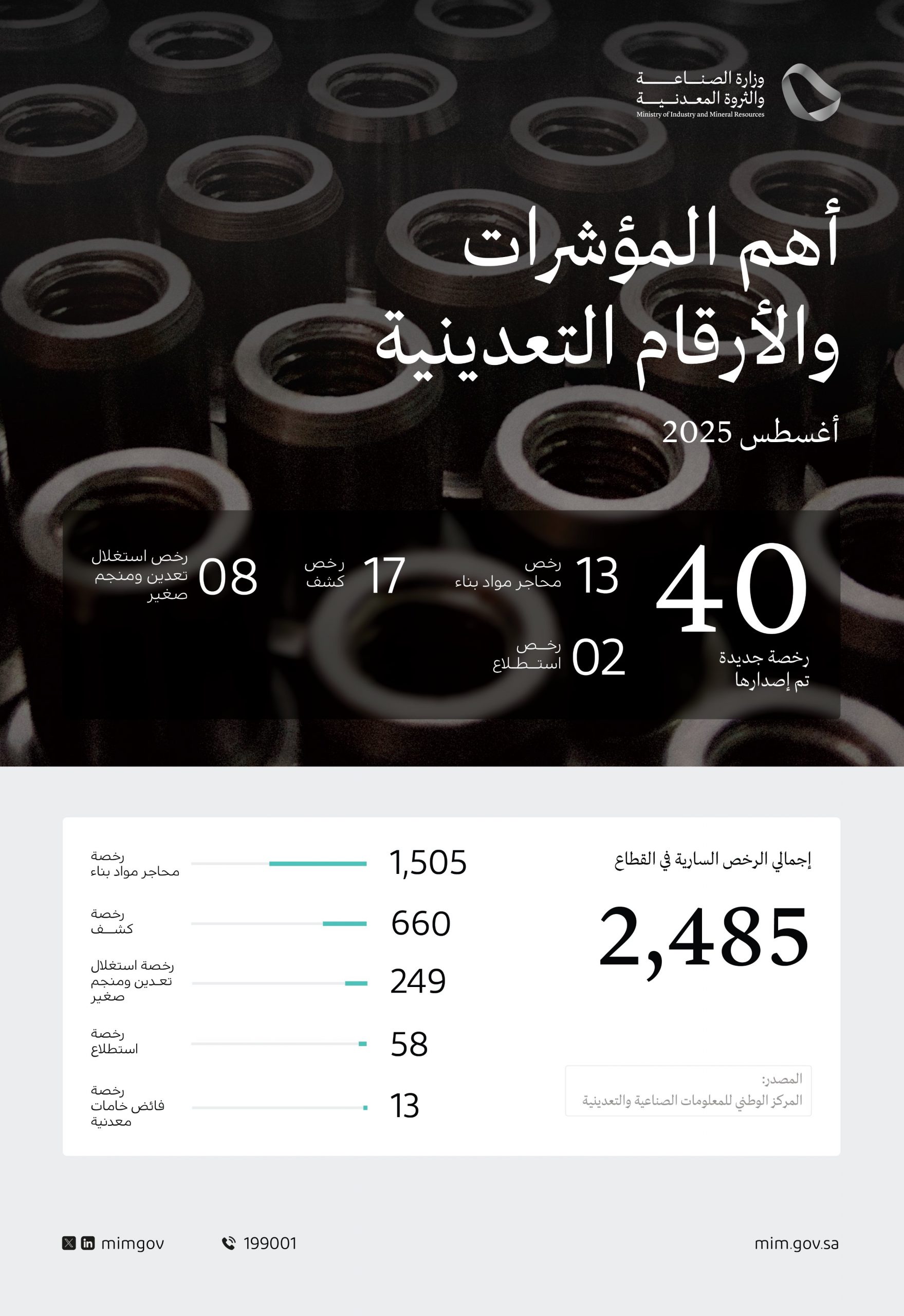 وزارة-الصناعة-والثروة-المعدنية-تصدر-40-رخصة-تعدينية-جديدة-خلال-شهر-أغسطس-2025