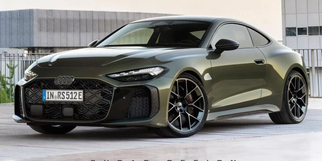 تصور رقمي يتخيل أودي RS5 كوبيه 2026 بقوة 630 حصان لمنافسة بي ام دبليو M4