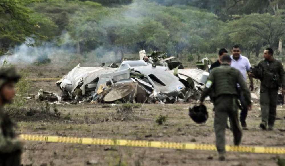 مقتل-80-جنديًا-إثر-تحطم-طائرة-نقل-جنوب-كولومبيا