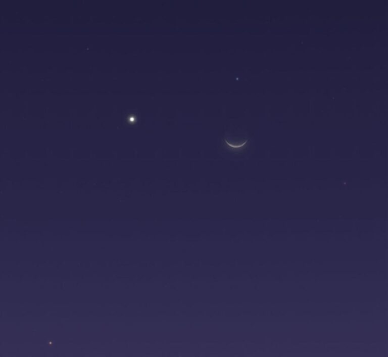 اقتران-القمر-بالمشتري-ورأسي-التوأم-يزين-سماء-الحدود-الشمالية