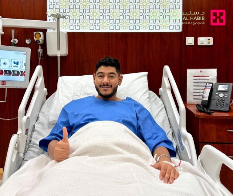 لاعب-المنتخب-ونادي-النور-“أبو-عبيد”-يجري-عملية-ناجحة-بمستشفى-الدكتور-سليمان-الحبيب-بالخبر