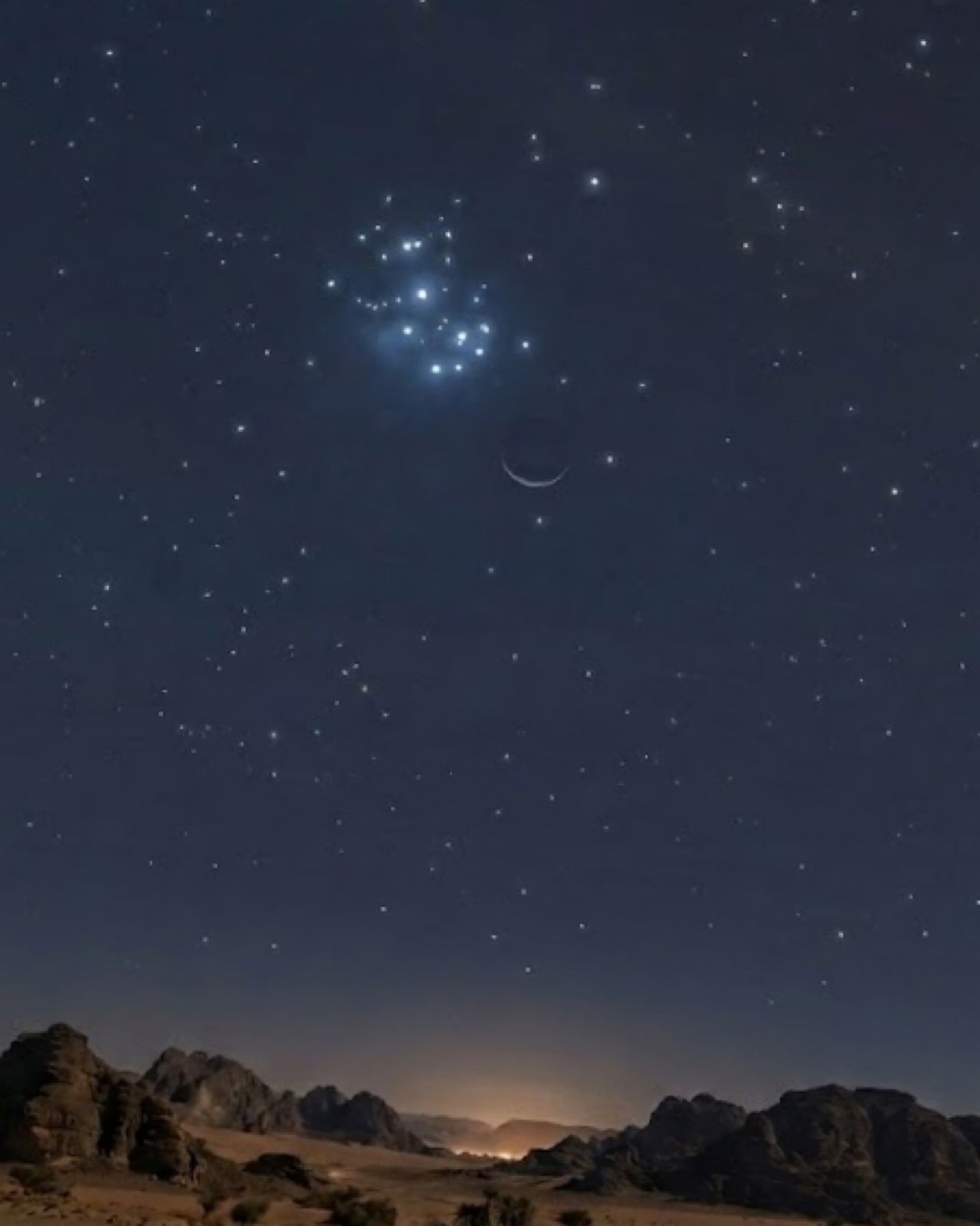 مشهد-يخطف-الأنظار.-فلكية-جدة:-اقتران-القمر-والثريا-يزين-سماء-العرب-مساء-اليوم