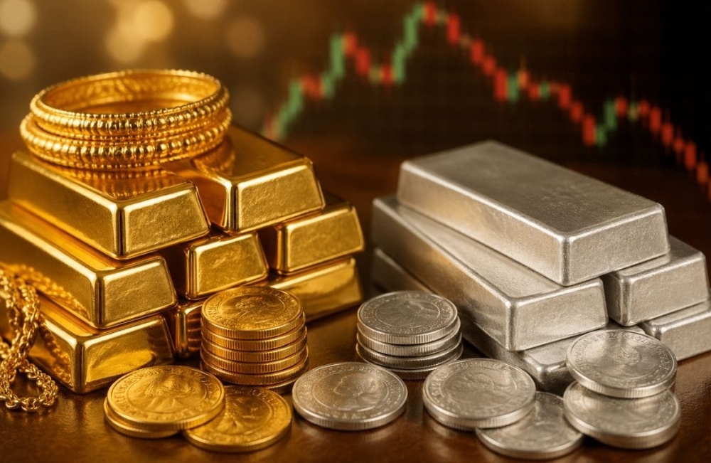 انخفاض-أسعار-الذهب-والفضة-عند-التسوية-مع-تفاقم-مخاوف-التضخم