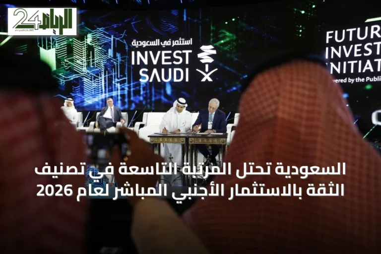 السعودية تحتل المرتبة التاسعة في تصنيف الثقة بالاستثمار الأجنبي المباشر لعام 2026
