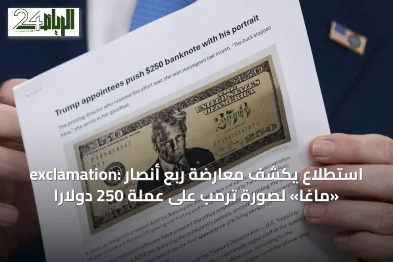 exclamation: استطلاع يكشف معارضة ربع أنصار «ماغا» لصورة ترمب على عملة 250 دولاراً