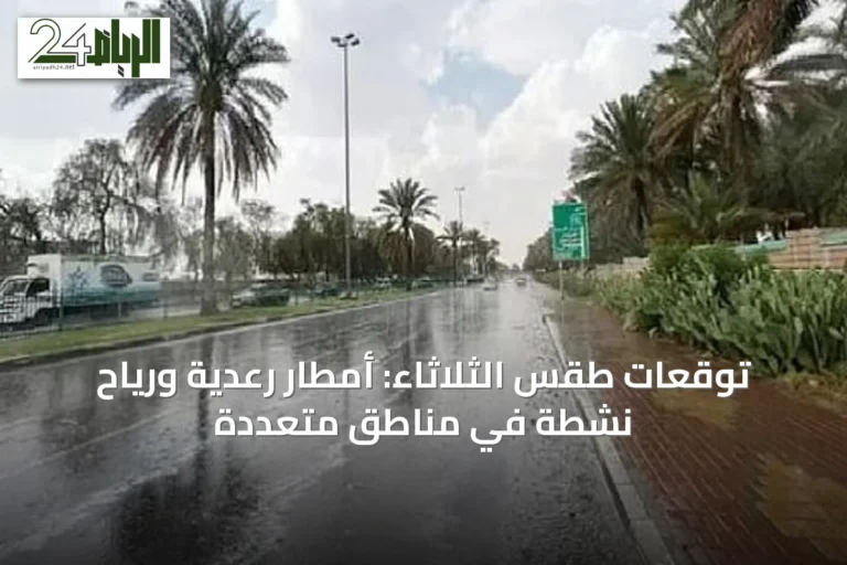 توقعات طقس الثلاثاء: أمطار رعدية ورياح نشطة في مناطق متعددة