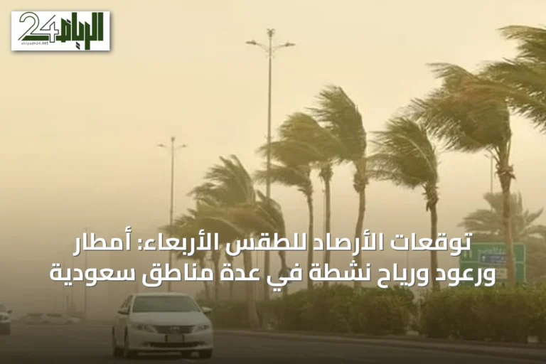 توقعات الأرصاد للطقس الأربعاء: أمطار ورعود ورياح نشطة في عدة مناطق سعودية
