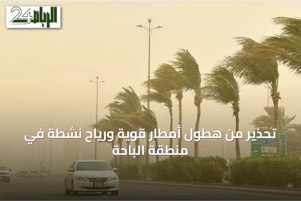 تحذير من هطول أمطار قوية ورياح نشطة في منطقة الباحة
