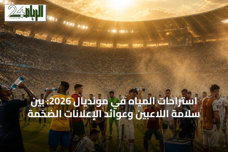 استراحات المياه في مونديال 2026: بين سلامة اللاعبين وعوائد الإعلانات الضخمة