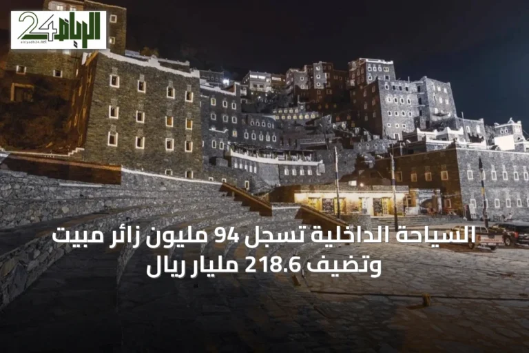 السياحة الداخلية تسجل 94 مليون زائر مبيت وتضيف 218.6 مليار ريال