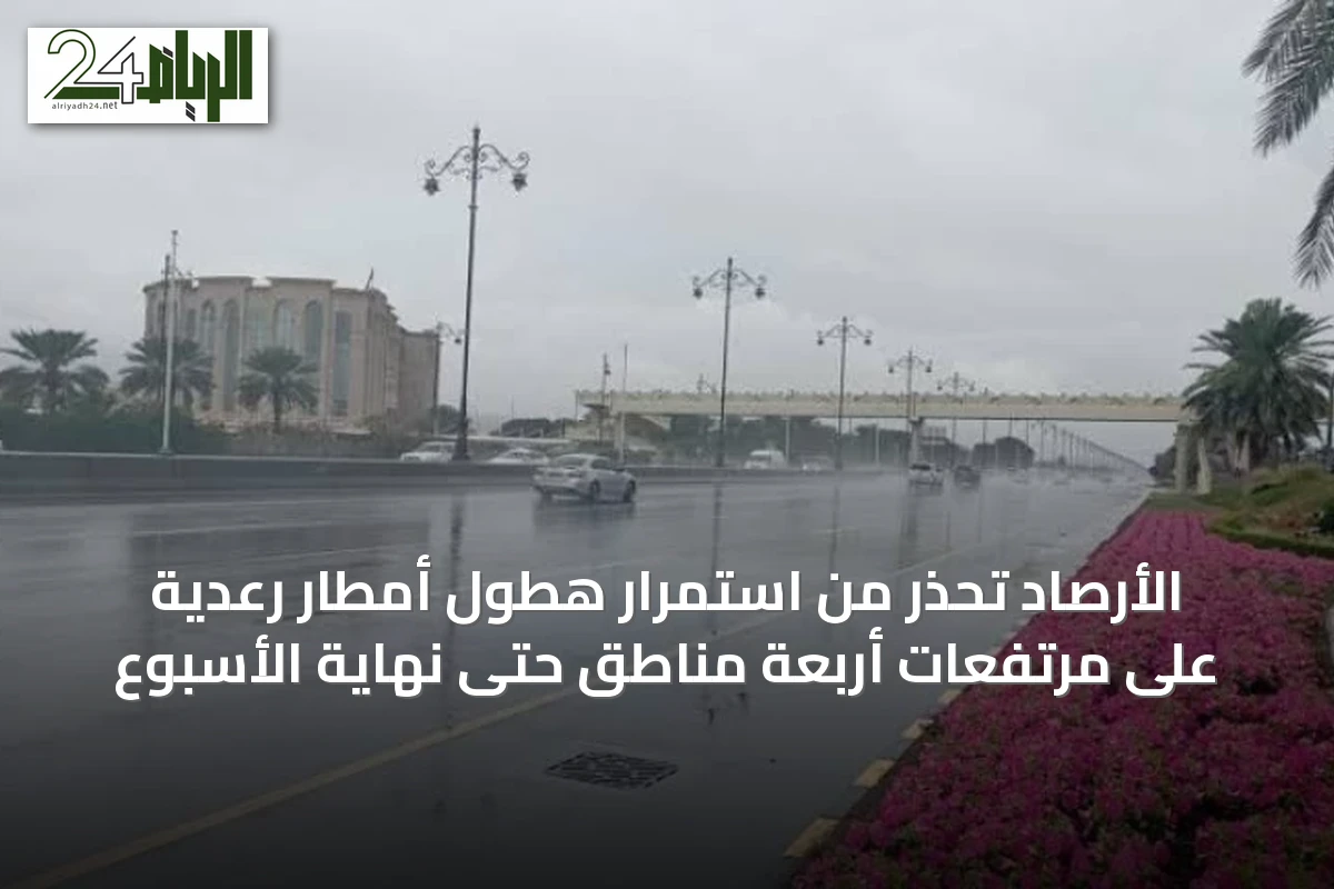 الأرصاد تحذر من استمرار هطول أمطار رعدية على مرتفعات أربعة مناطق حتى نهاية الأسبوع