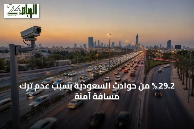 29.2 % من حوادث السعودية بسبب عدم ترك مسافة آمنة