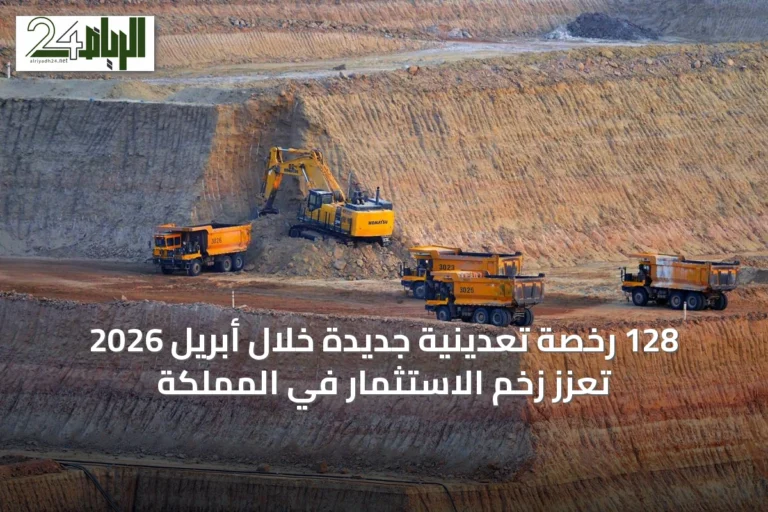 128 رخصة تعدينية جديدة خلال أبريل 2026 تعزز زخم الاستثمار في المملكة