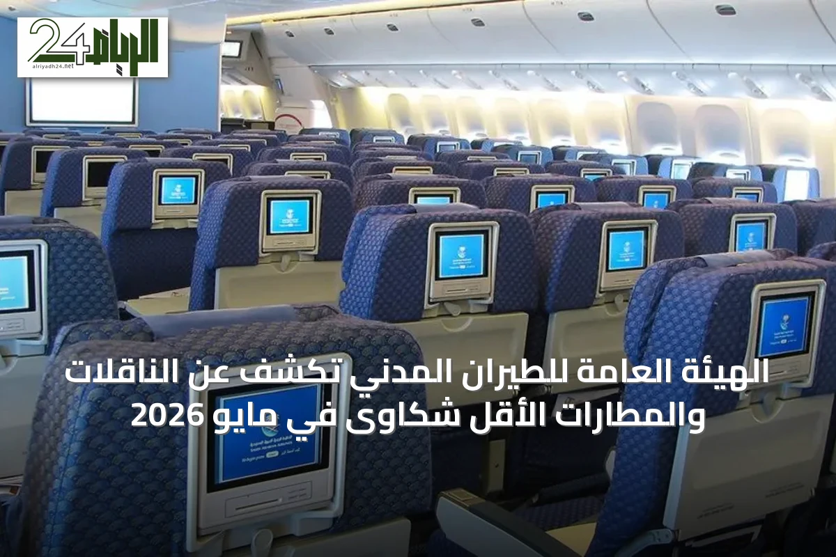 الهيئة العامة للطيران المدني تكشف عن الناقلات والمطارات الأقل شكاوى في مايو 2026