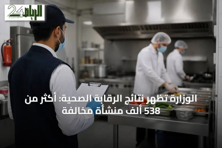 الوزارة تُظهر نتائج الرقابة الصحية: أكثر من 538 ألف منشأة مخالفة