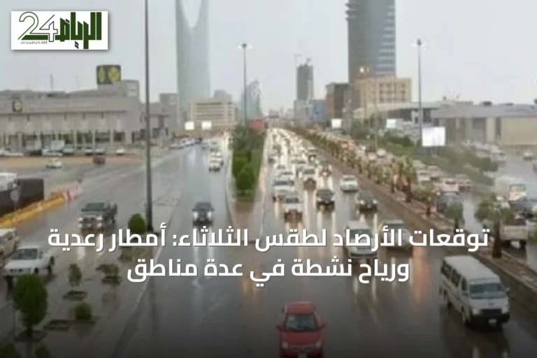 توقعات الأرصاد لطقس الثلاثاء: أمطار رعدية ورياح نشطة في عدة مناطق