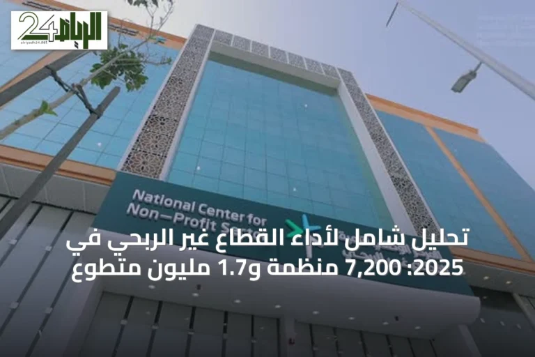 تحليل شامل لأداء القطاع غير الربحي في 2025: 7,200 منظمة و1.7 مليون متطوع