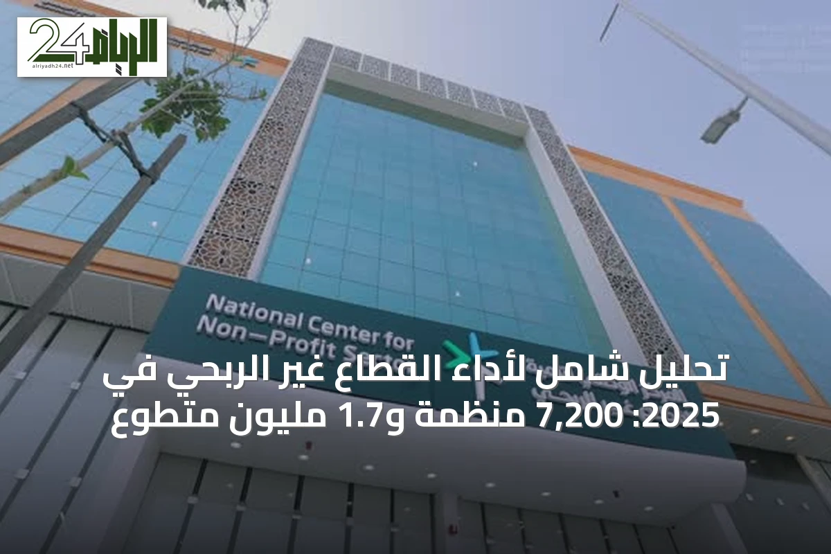 تحليل شامل لأداء القطاع غير الربحي في 2025: 7,200 منظمة و1.7 مليون متطوع