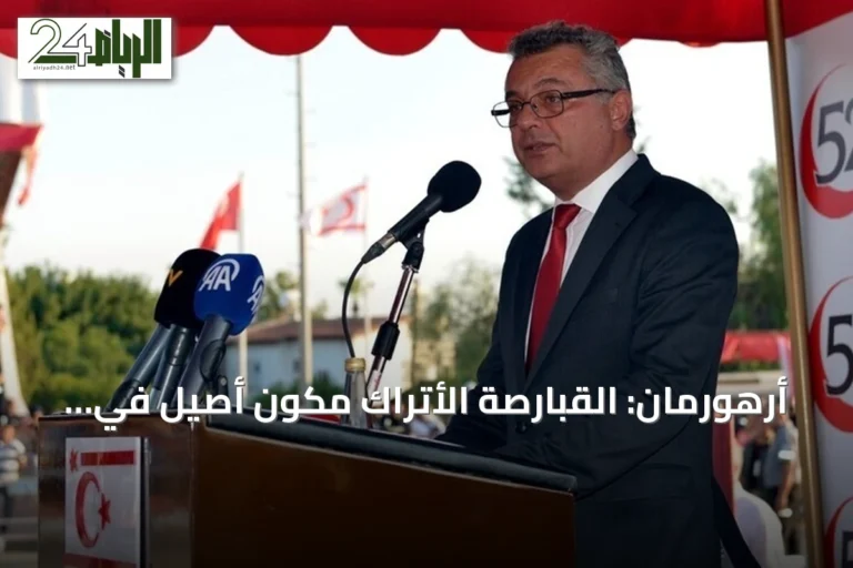 أرهورمان: القبارصة الأتراك مكون أصيل في الجزيرة ولن نقبل بتهميشنا