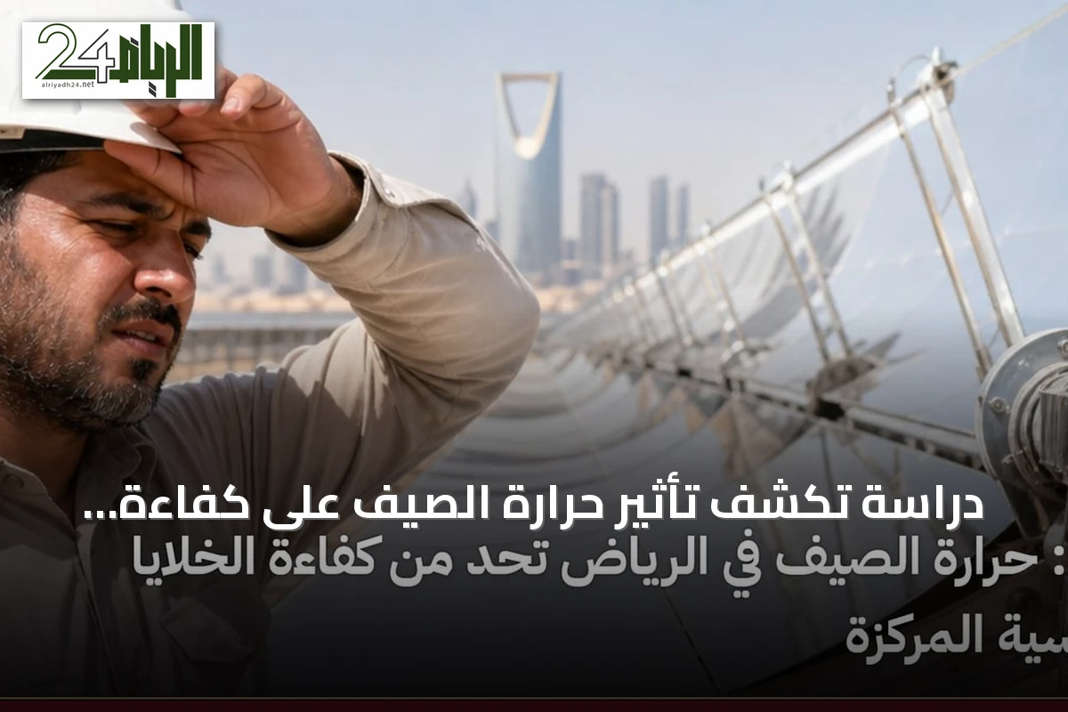 دراسة تكشف تأثير حرارة الصيف على كفاءة الخلايا الشمسية المركزة بالرياض
