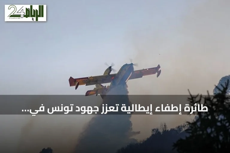 طائرة إطفاء إيطالية تعزز جهود تونس في مكافحة حرائق غابات الكاف