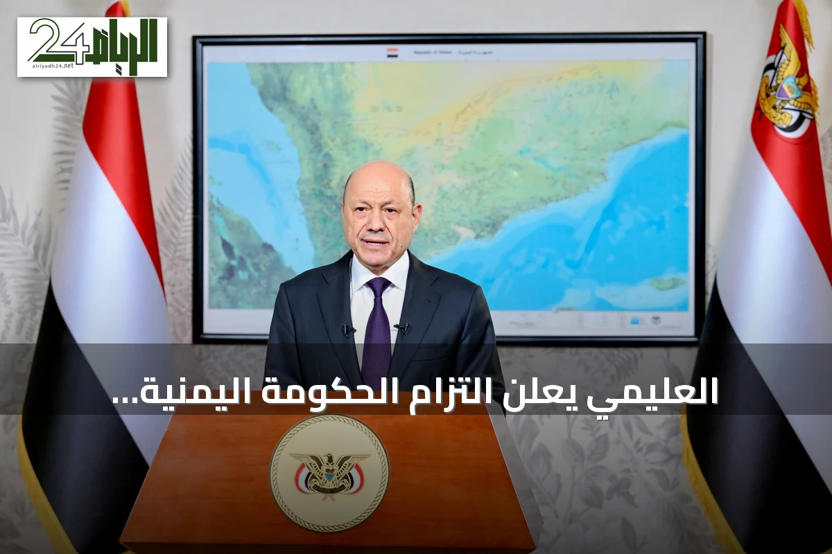 العليمي يعلن التزام الحكومة اليمنية بالتنسيق مع تحالف دعم الشرعية لحماية الممرات المائية