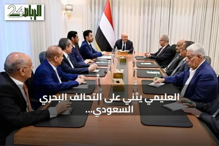 العليمي يثني على التحالف البحري السعودي ويدعو للوحدة اليمنية