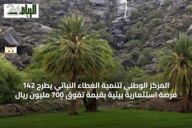المركز الوطني لتنمية الغطاء النباتي يطرح 142 فرصة استثمارية بيئية بقيمة تفوق 700 مليون ريال