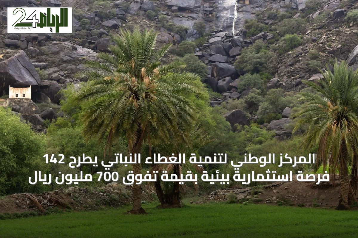 المركز الوطني لتنمية الغطاء النباتي يطرح 142 فرصة استثمارية بيئية بقيمة تفوق 700 مليون ريال