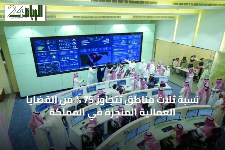نسبة ثلاث مناطق تتجاوز 75 % من القضايا العمالية المنجزة في المملكة