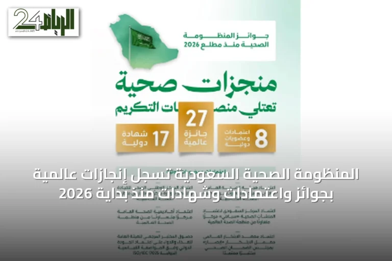 المنظومة الصحية السعودية تسجل إنجازات عالمية بجوائز واعتمادات وشهادات منذ بداية 2026