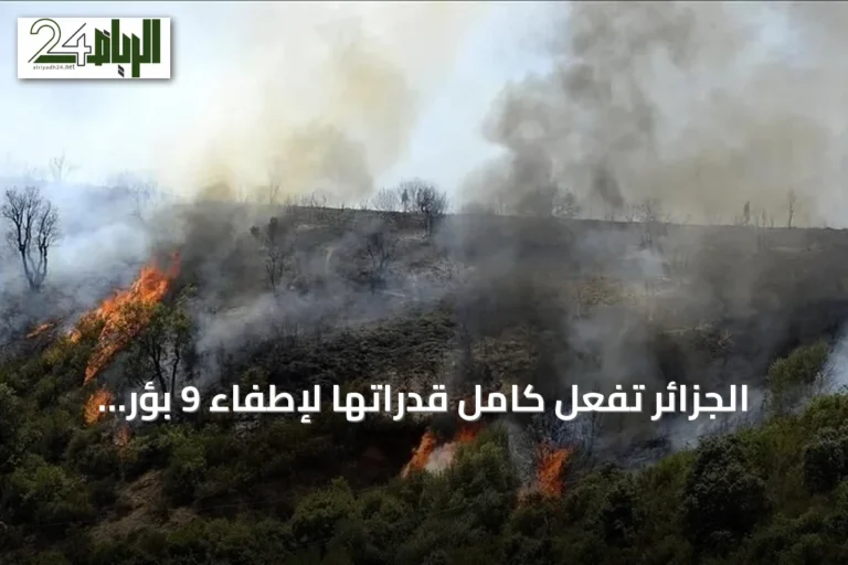 الجزائر تُفعّل كامل قدراتها لإطفاء 9 بؤر نيران في سبع ولايات