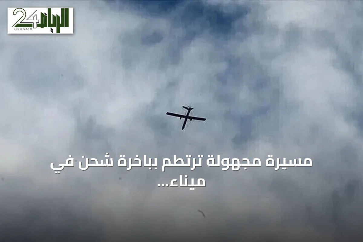 مسيّرة مجهولة ترتطم بباخرة شحن في ميناء البصرة دون انفجار