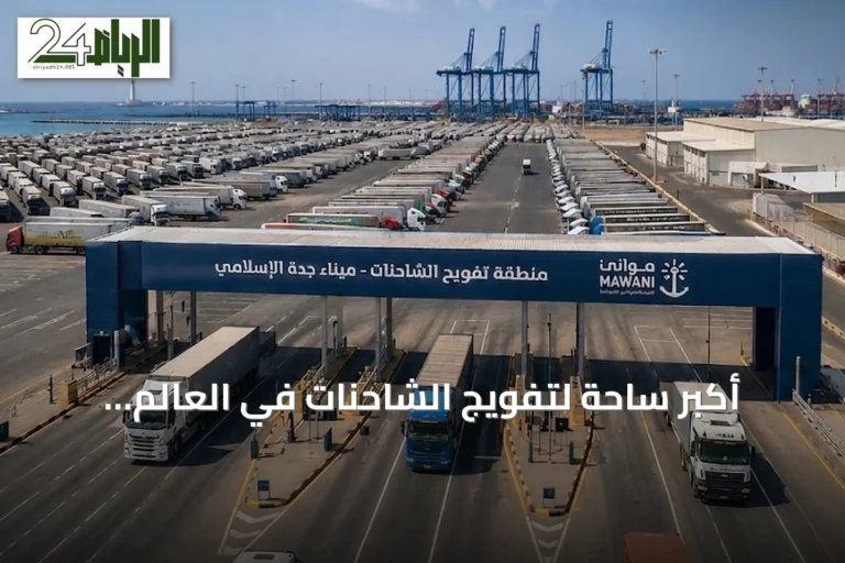 أكبر ساحة لتفويج الشاحنات في العالم تستوعب 40 ألف مركبة يومياً بميناء جدة الإسلامي