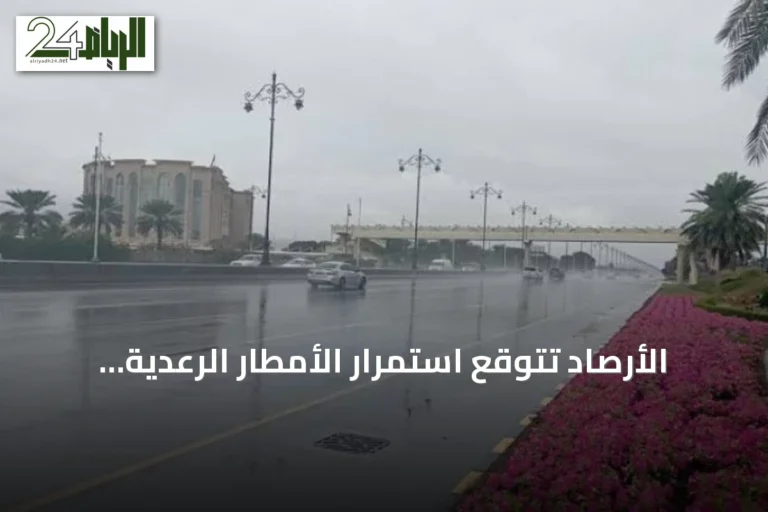 الأرصاد تتوقع استمرار الأمطار الرعدية المصحوبة بالبرد على مناطق جنوب السعودية