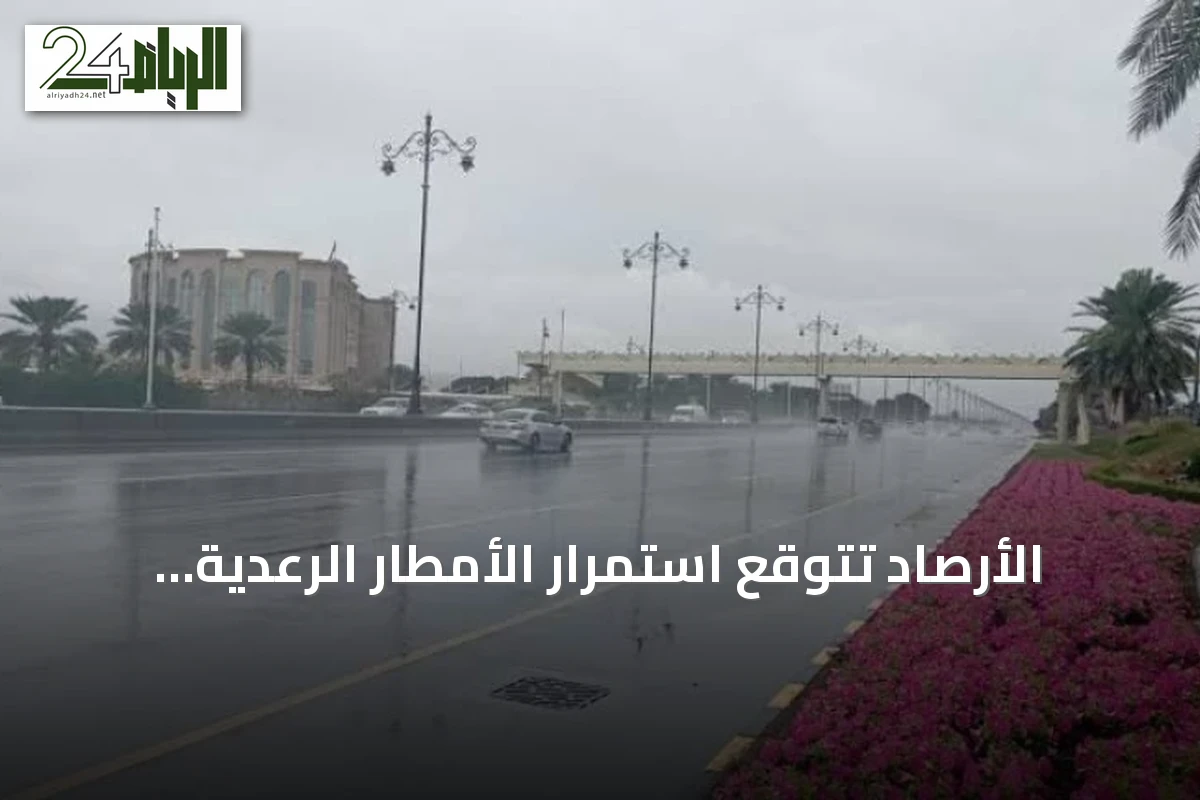 الأرصاد تتوقع استمرار الأمطار الرعدية المصحوبة بالبرد على مناطق جنوب السعودية