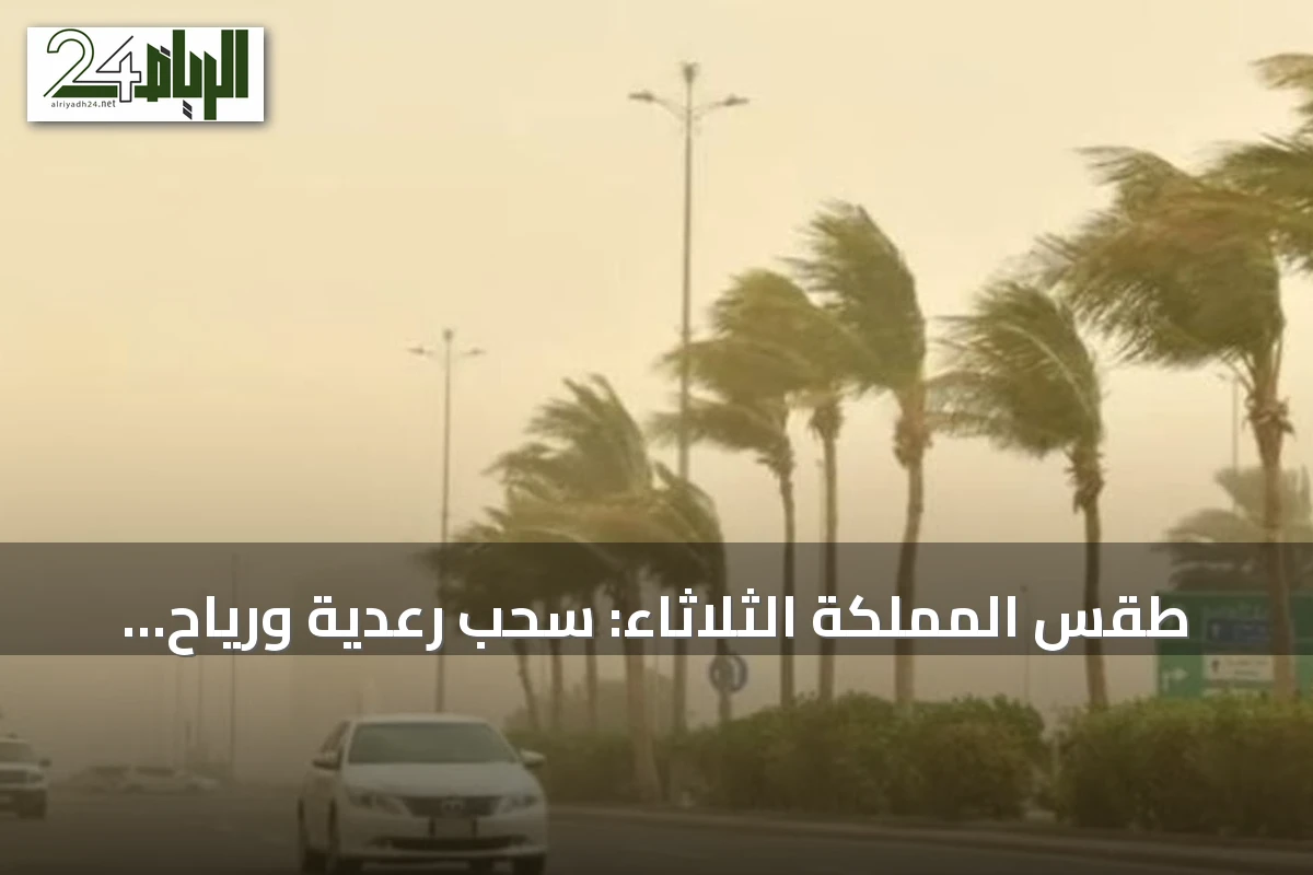 طقس المملكة الثلاثاء: سحب رعدية ورياح نشطة وحرارة مرتفعة على عدة مناطق