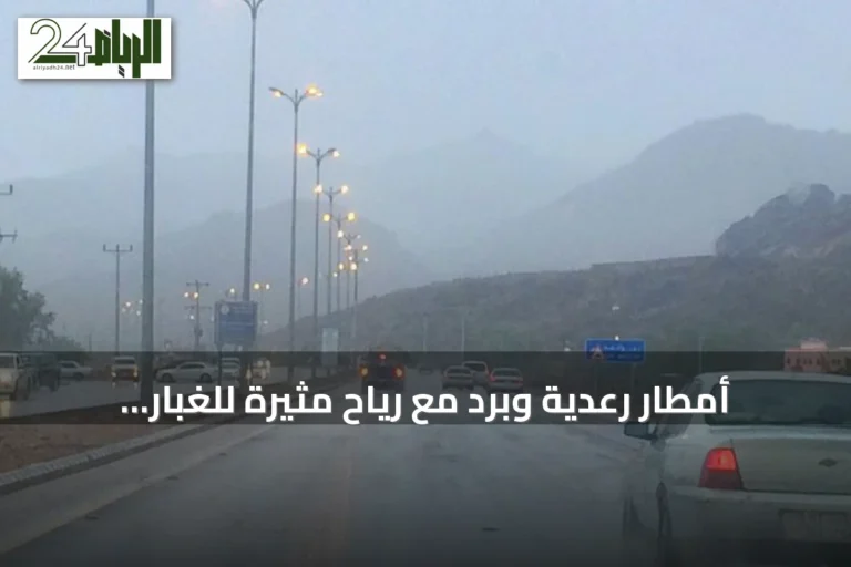 أمطار رعدية وبرَد مع رياح مثيرة للغبار تؤثر على الرؤية والبحر في مناطق جنوب السعودية