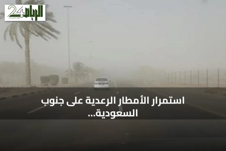 استمرار الأمطار الرعدية على جنوب السعودية مع توقعات بضباب ورياح نشطة