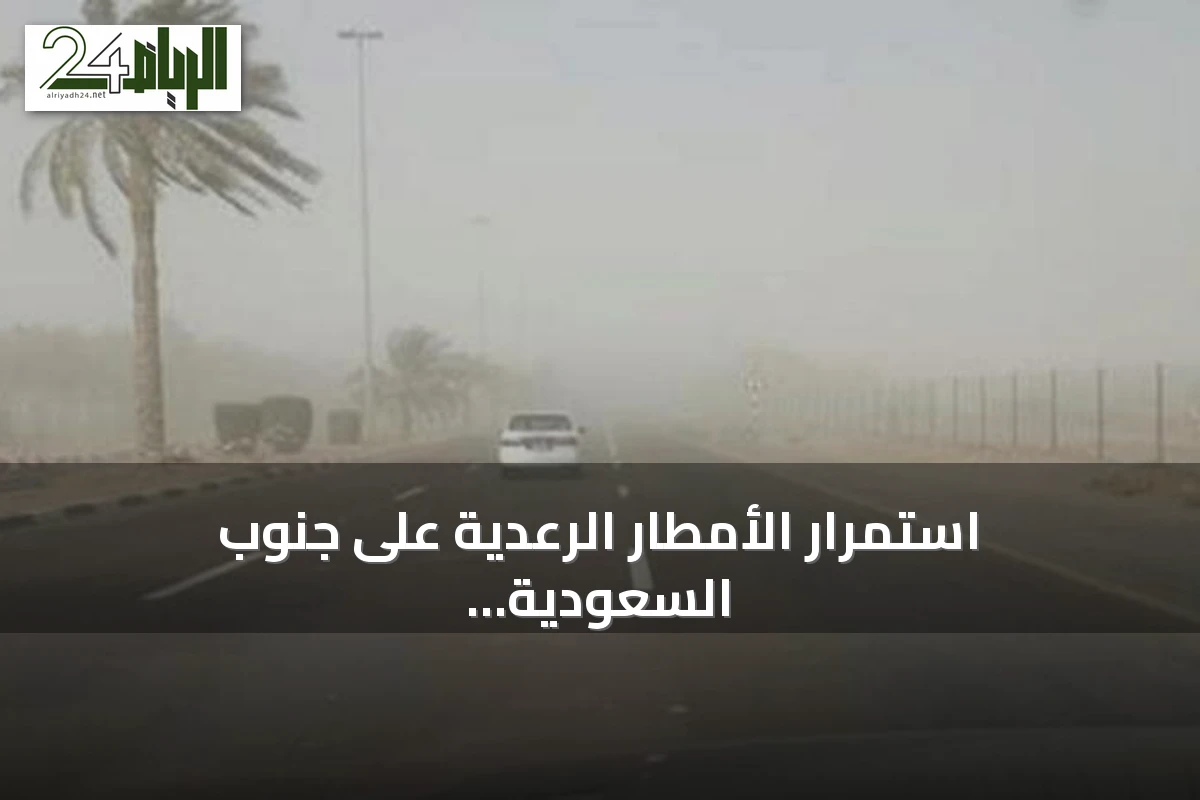 استمرار الأمطار الرعدية على جنوب السعودية مع توقعات بضباب ورياح نشطة