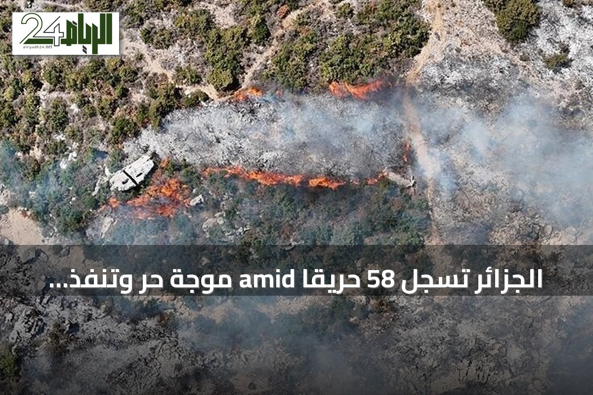 الجزائر تسجل 58 حريقًا amid موجة حر وتنفذ إجلاءات وقائية