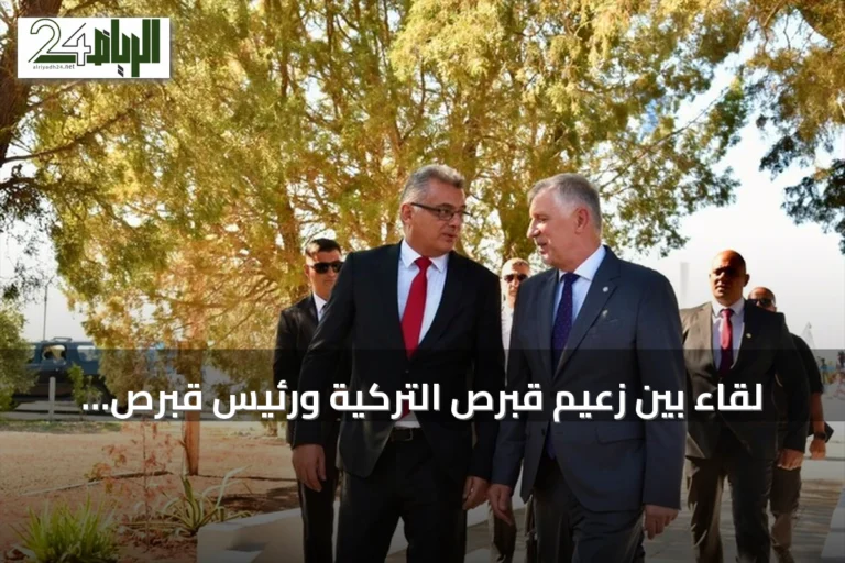 لقاء بين زعيم قبرص التركية ورئيس قبرص الرومي في المنطقة العازلة