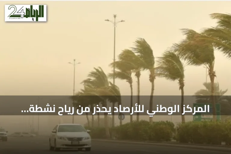 المركز الوطني للأرصاد يحذر من رياح نشطة وأتربة مثارة في المنطقة الشرقية