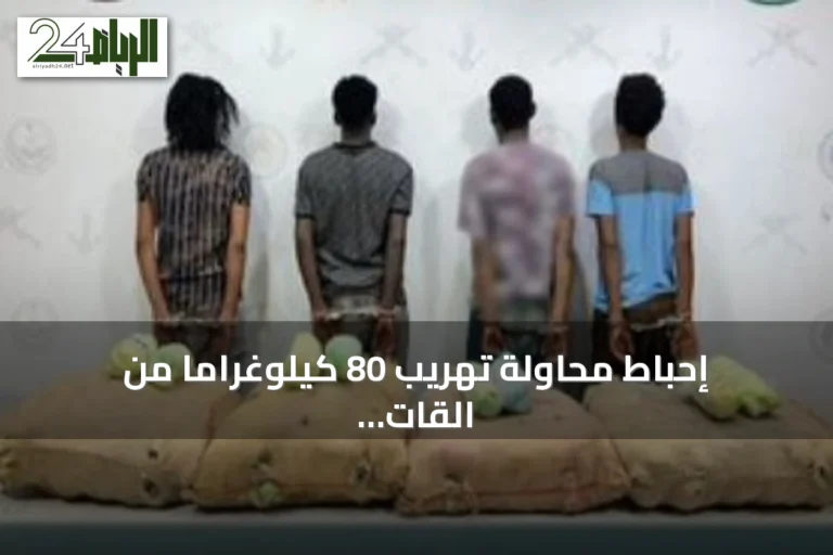 إحباط محاولة تهريب 80 كيلوغراماً من القات في جازان والقبض على 4 إثيوبيين