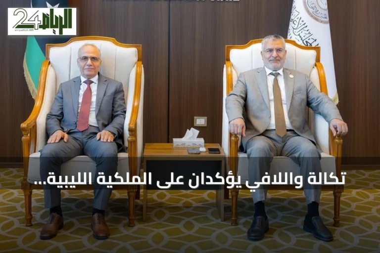 تكالة واللافي يؤكدان على الملكية الليبية للمسار السياسي ويبحثان توحيد المؤسسات